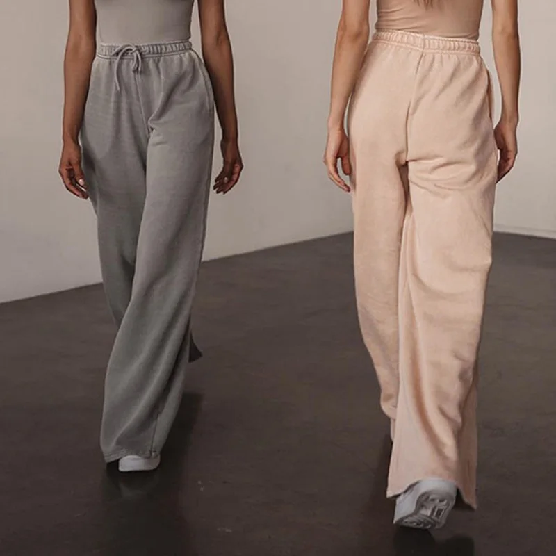2021 Fashion Wide Leg Pants For Women Drawstring Waist Sweatpants Oversize Sports Pants Grey Pink Trousers Joggers Streetwear
2021 Fashion Wide Leg Pants For Women Drawstring Waist Sweatpants Oversize Sports Pants Grey Pink Trousers Joggers Streetwear