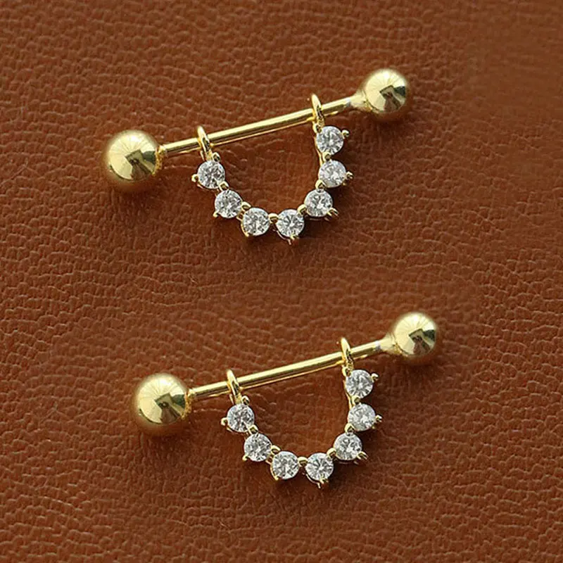 

Новые корейские съемные серьги-гвоздики для женщин золотого и серебряного цвета с кристаллами из циркония для женщин для свадьбы