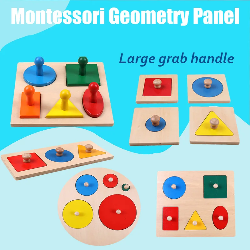 Montessori Teaching Aids Geometric Graphics Panels Hand Grasping Jigsaw Puzzles Round Matching Cognitive Early Education Toys
Montessori Teaching Aids Geometric Graphics Panels Hand Grasping Jigsaw Puzzles Round Matching Cognitive Early Education Toys