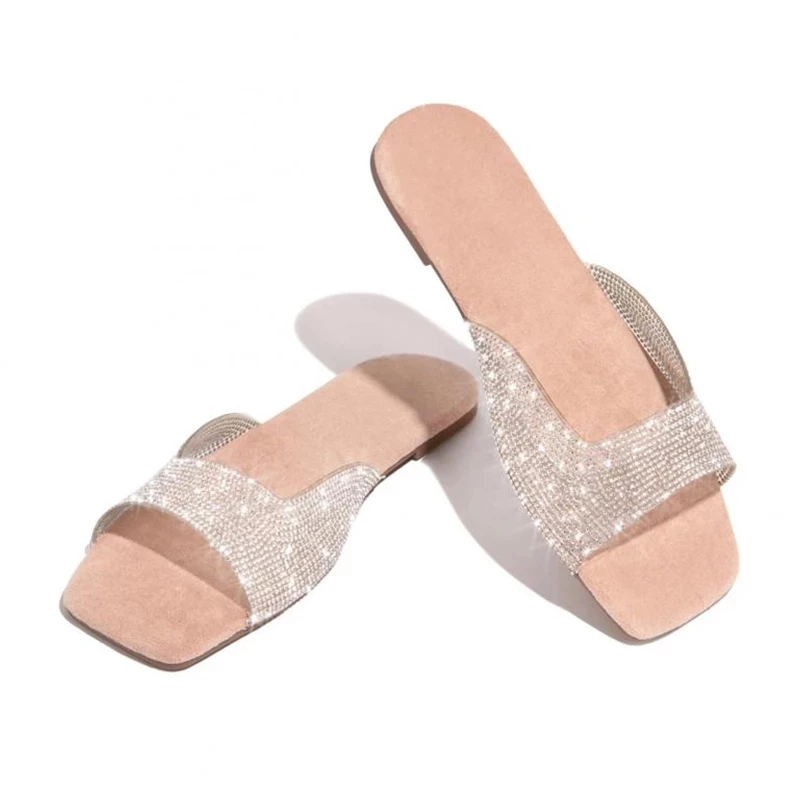 2021 Summer Women's Flat Sandals Outdoor Solid Square Toe Female Casual Slippers Sexy Bling Comfortable Lady Beach Shoes
2021 Summer Women's Flat Sandals Outdoor Solid Square Toe Female Casual Slippers Sexy Bling Comfortable Lady Beach Shoes