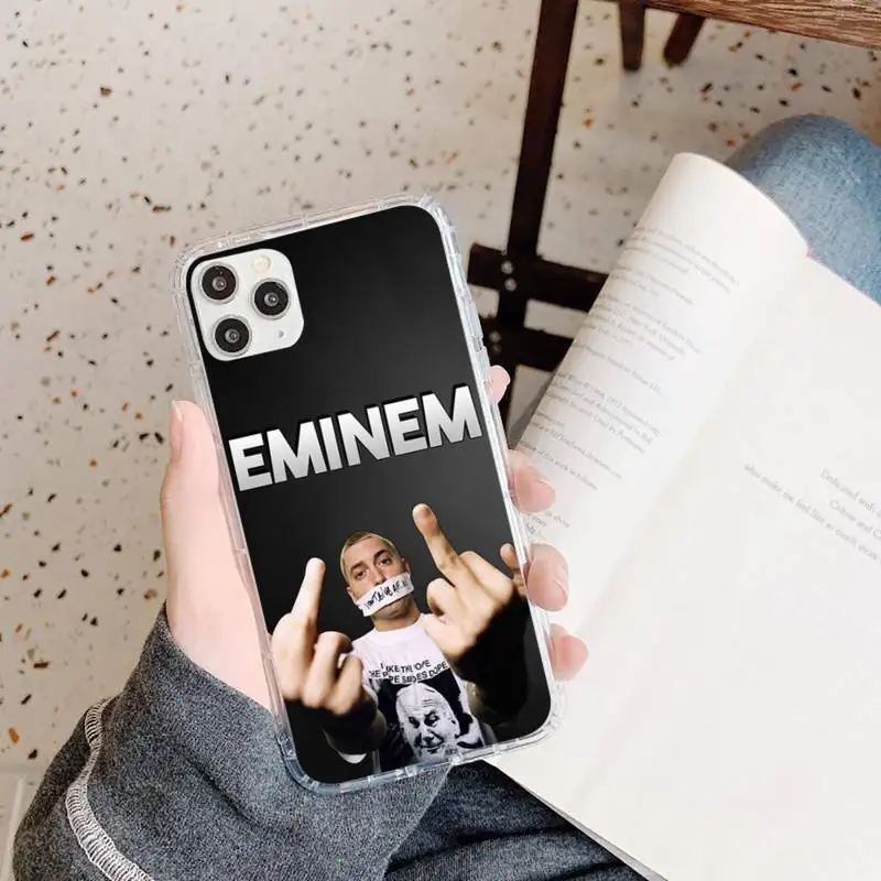 Rapper singer eminem Phone Case Transparent soft For iphone 5 5s 5c se 6 6s 7 8 11 12 plus mini x xs xr pro max
Rapper singer eminem Phone Case Transparent soft For iphone 5 5s 5c se 6 6s 7 8 11 12 plus mini x xs xr pro max
