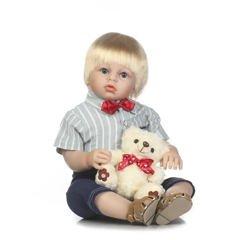70cm Reborn Silicone Vinyl reborn baby boy doll 24inch large size reborn toddler dolls clothing model child gift toy doll
70cm Reborn Silicone Vinyl reborn baby boy doll 24inch large size reborn toddler dolls clothing model child gift toy doll