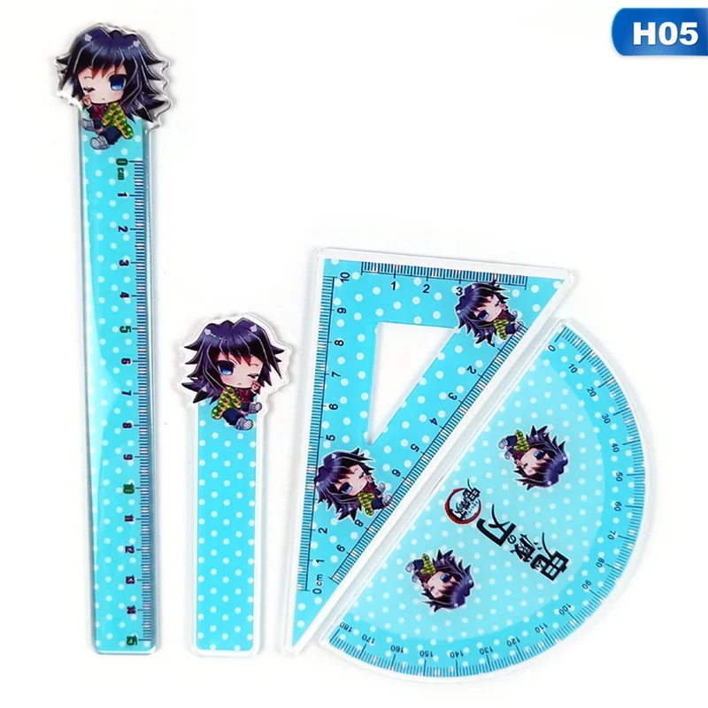 4 pcs/set Anime Demon Slayer Kimetsu no Yaiba Acrylic Ruler Set Straight Triangle Ruler Protractor For Office School Stationery
4 pcs/set Anime Demon Slayer Kimetsu no Yaiba Acrylic Ruler Set Straight Triangle Ruler Protractor For Office School Stationery