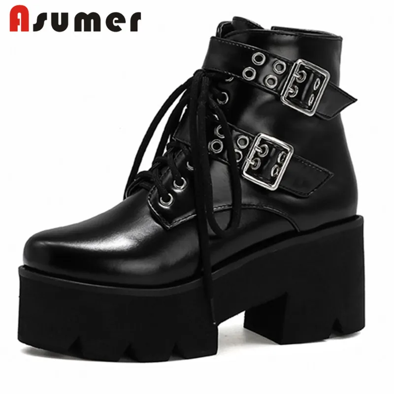 ASUMER 2021 European Style Motorcycle Boots woman shoes cool fashion buckle autumn winter platform shoes women ankle boots
ASUMER 2021 European Style Motorcycle Boots woman shoes cool fashion buckle autumn winter platform shoes women ankle boots