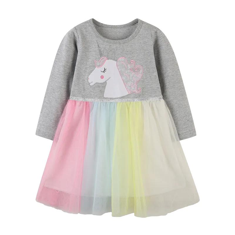 New Girls Unicorn Rainbow Mesh Dresses Autumn 2021 Cotton Children Long Sleeve Clothes Kids Party Dress
New Girls Unicorn Rainbow Mesh Dresses Autumn 2021 Cotton Children Long Sleeve Clothes Kids Party Dress