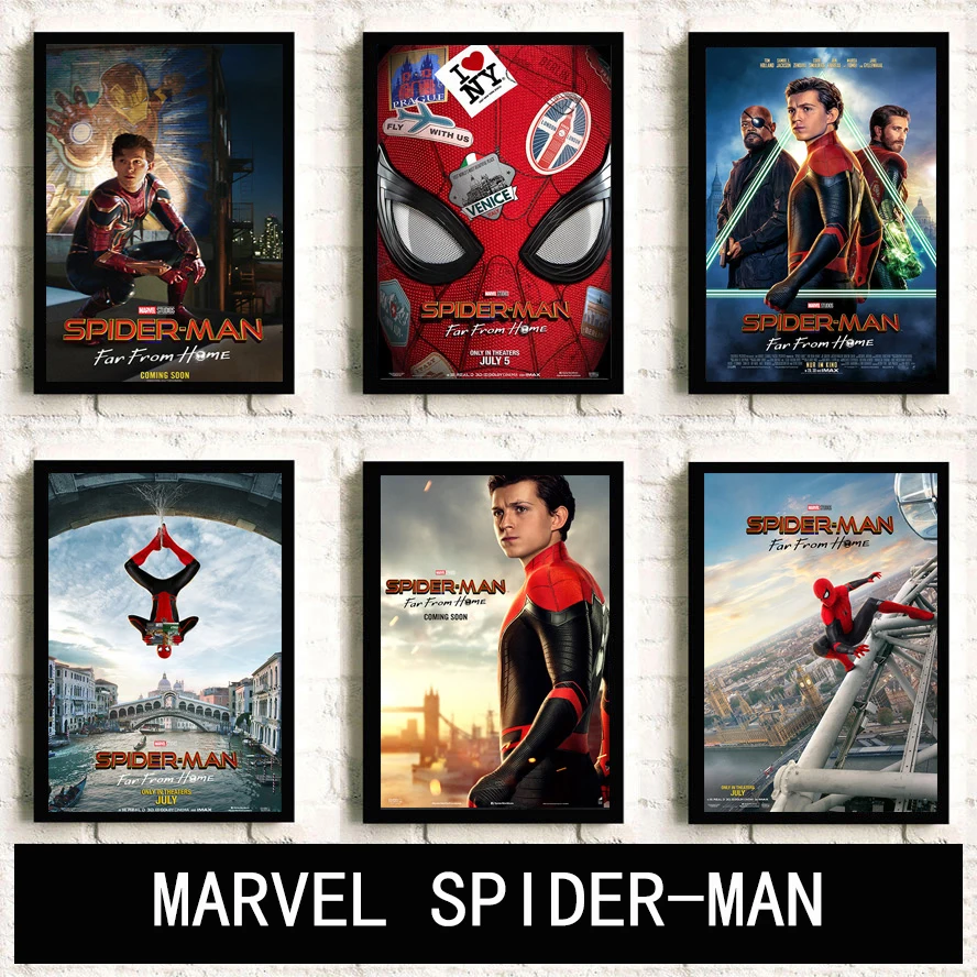 Серия Фильмов Marvel: супергерой Человек-паук постер на стену для всей семьи