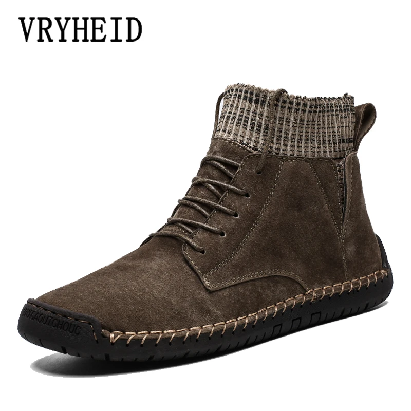 VRYHEID Autumn Winter Casual Shoes Men Genuine Leather Handmade Vintage High Top Male Boots Warm Sneakers Hombres Plus Size 48
VRYHEID Autumn Winter Casual Shoes Men Genuine Leather Handmade Vintage High Top Male Boots Warm Sneakers Hombres Plus Size 48