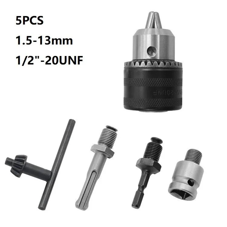 HSS 1.5-13mm 1/2"-20UNF Precise Drill Chuck Converter Quick Change Adapter For Angle Grinder To Electric Drill Power Tool Parts
HSS 1.5-13mm 1/2"-20UNF Precise Drill Chuck Converter Quick Change Adapter For Angle Grinder To Electric Drill Power Tool Parts