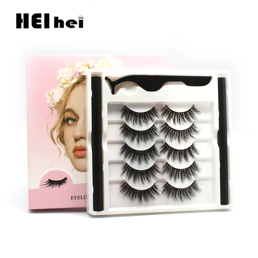 HEIHEI 5pairs False Eyelashe 3D False Eyelash Eyeliner & Tweezer Waterproof Liquid Long Lasting Eyelash Extension Makeup Tools
HEIHEI 5pairs False Eyelashe 3D False Eyelash Eyeliner & Tweezer Waterproof Liquid Long Lasting Eyelash Extension Makeup Tools