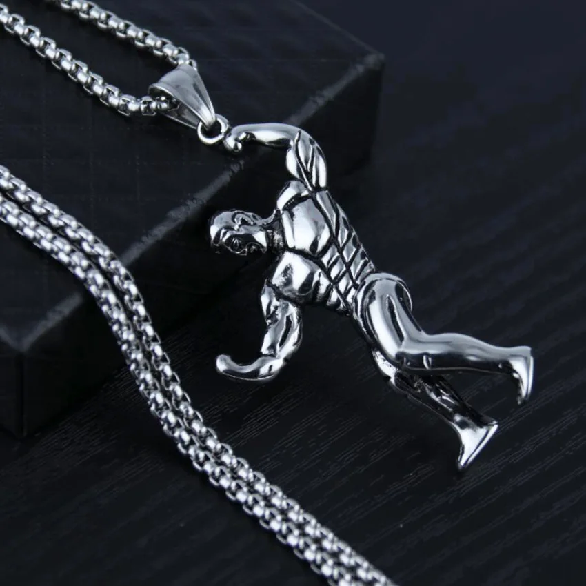 Hip Hop Strong Muscular Male Model Necklace Fashion Pendant Cool Smooth Solid Metal Street Shoot Rock Party Personalized Jewelry
Hip Hop Strong Muscular Male Model Necklace Fashion Pendant Cool Smooth Solid Metal Street Shoot Rock Party Personalized Jewelry