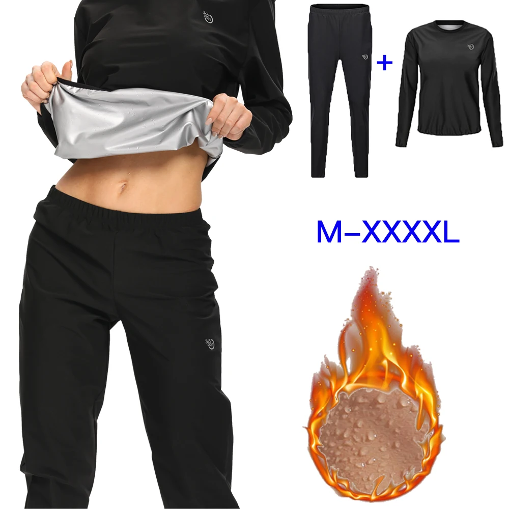 365 Days 2pcs Sauna Suit Top Women Sports Sweat Suit Women Tracksuit 2 Piece Set Long Sleeve Running Fitness Training Sauna Suit 
365 Days 2pcs Sauna Suit Top Women Sports Sweat Suit Women Tracksuit 2 Piece Set Long Sleeve Running Fitness Training Sauna Suit