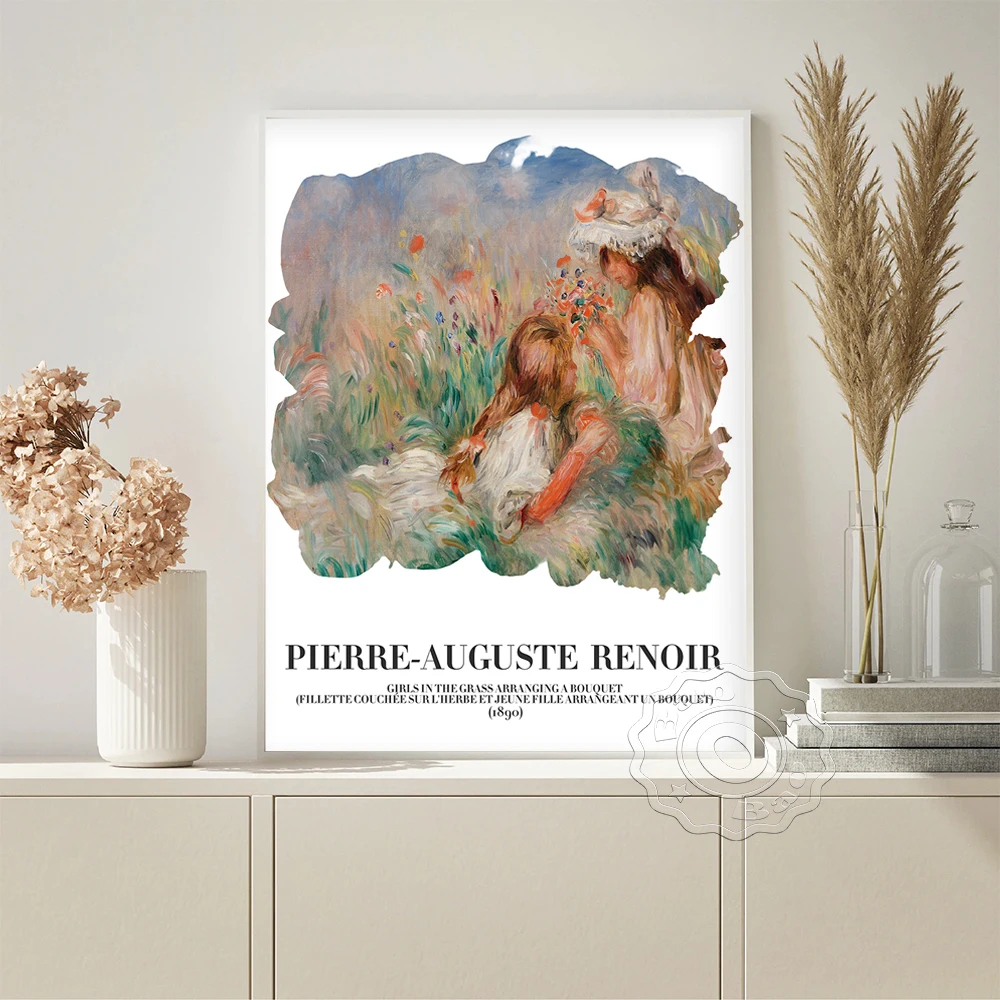 Pierre Auguste Renoir Vintage Art Prints Poster Girl In The Grass Arranging Bouquet Wall Picture Canvas Painting Home Decor Gift
Pierre Auguste Renoir Vintage Art Prints Poster Girl In The Grass Arranging Bouquet Wall Picture Canvas Painting Home Decor Gift