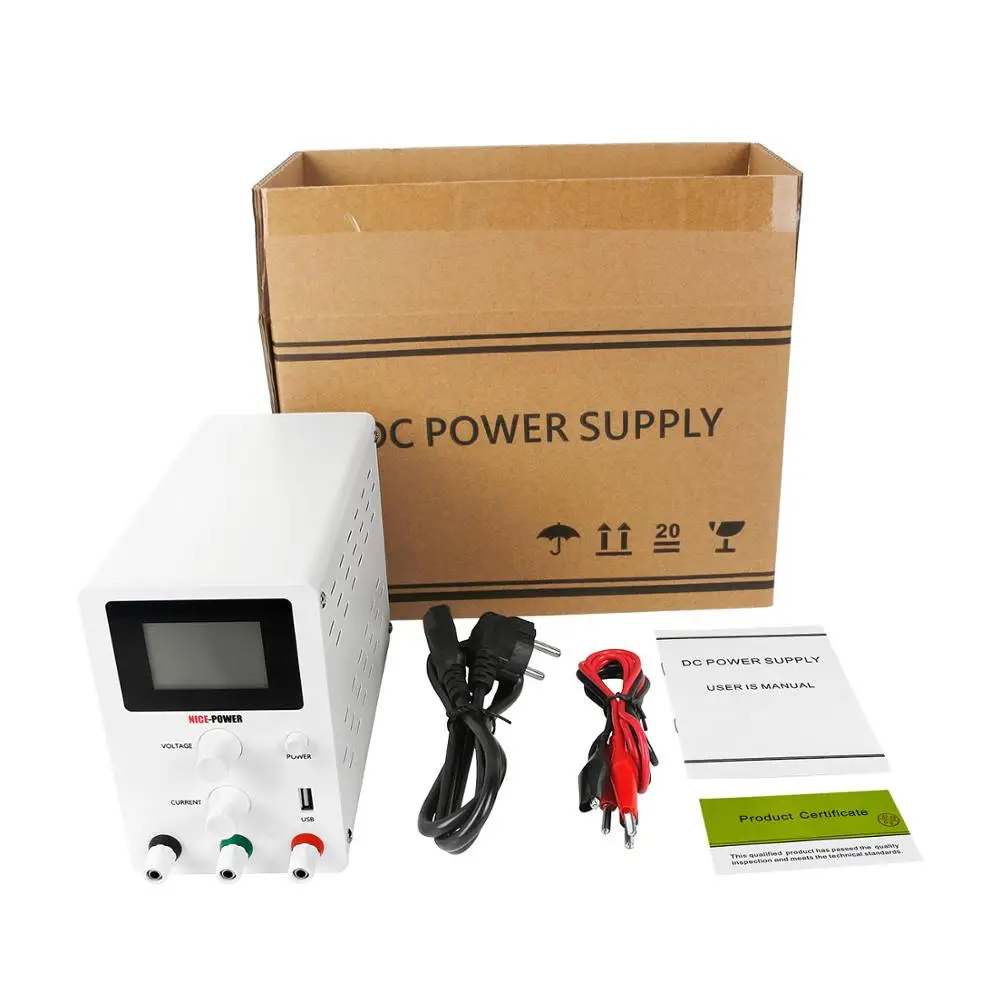 Mini Switching LCD DC Lab Power Supply Adjustable Eye Protection 30V 10A Voltage Regulator +Terminal head 28 pcs
Mini Switching LCD DC Lab Power Supply Adjustable Eye Protection 30V 10A Voltage Regulator +Terminal head 28 pcs