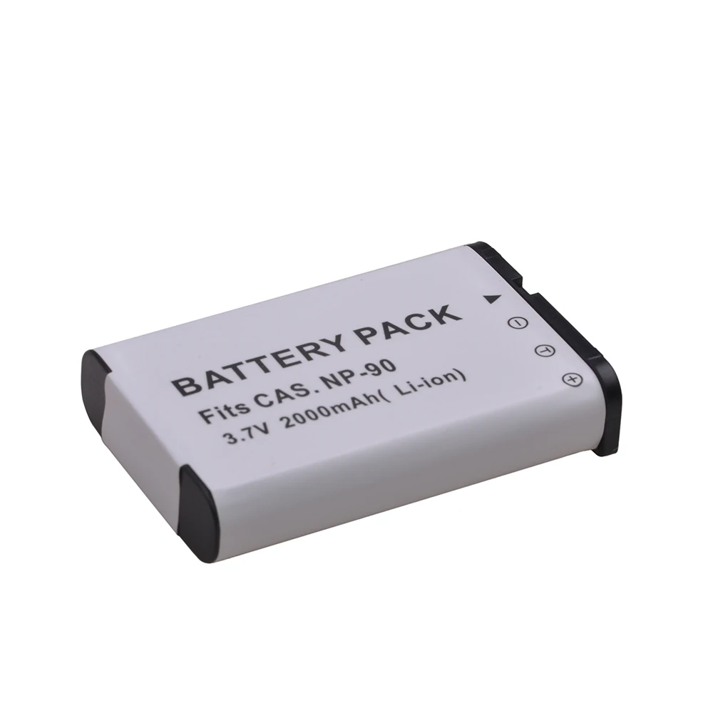 

2000mAh NP 90 NP90 NP-90 Battery Li-ion Bateria for Casio Exilim EX-H10 EXH10 EX H10 EX-H15 EXH15 H15 EX-FH100 EXFH100 FH100