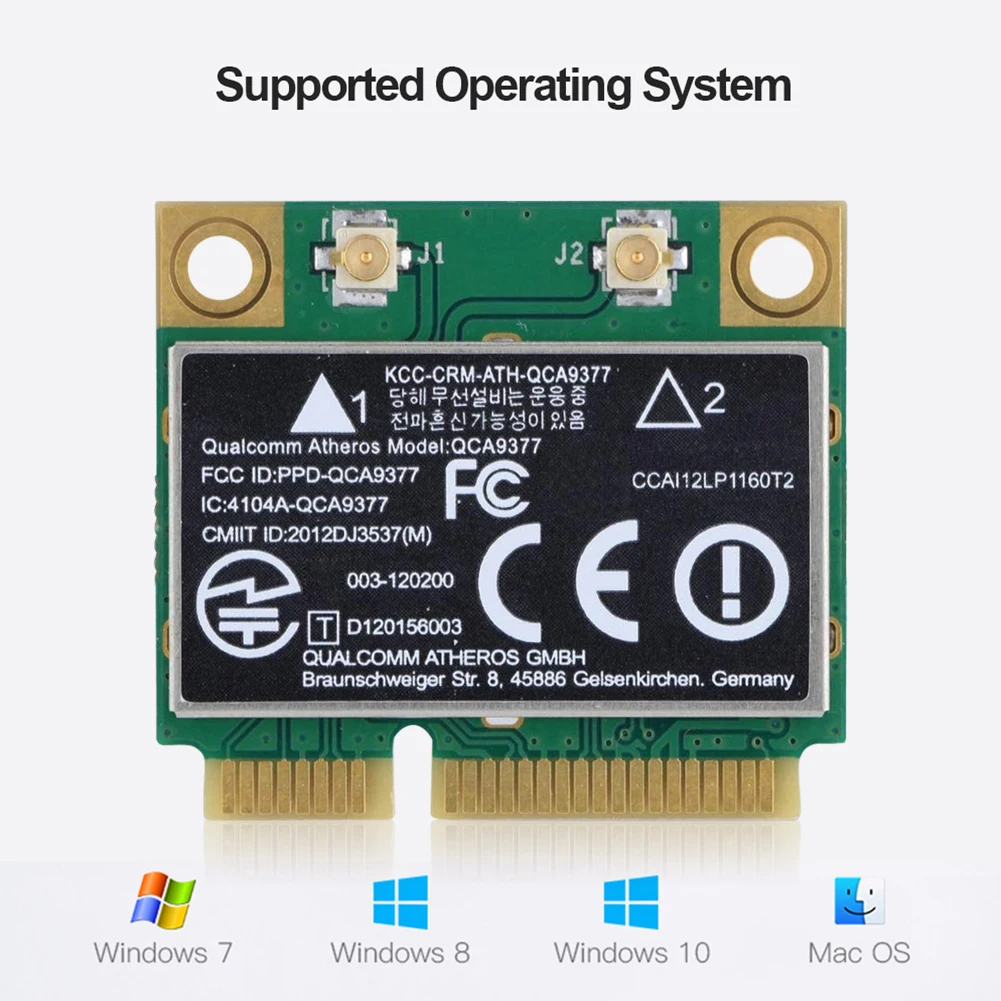 Desktop Dual Band Wireless Wifi Adapter Mini PCI-e 2.4GHz 5GHz WiFi Card Bluetooth 4.2Adapter for Windows 10 7
Desktop Dual Band Wireless Wifi Adapter Mini PCI-e 2.4GHz 5GHz WiFi Card Bluetooth 4.2Adapter for Windows 10 7