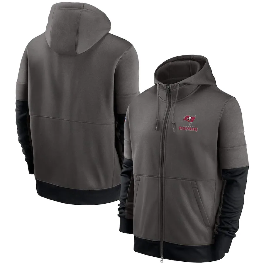 Men's Tampa Bay Pewter Sideline Impact Lockup Performance Buccaneers Full-Zip Hoodie
Men's Tampa Bay Pewter Sideline Impact Lockup Performance Buccaneers Full-Zip Hoodie