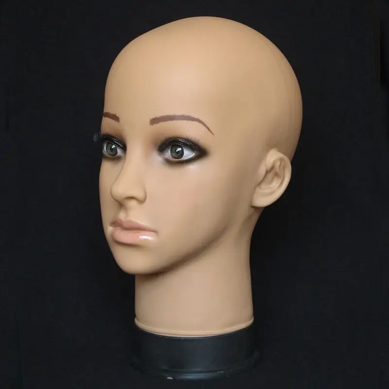Women's Mannequin Head Hat Display Wig Torso PVC Training Head Model Head Model 2#