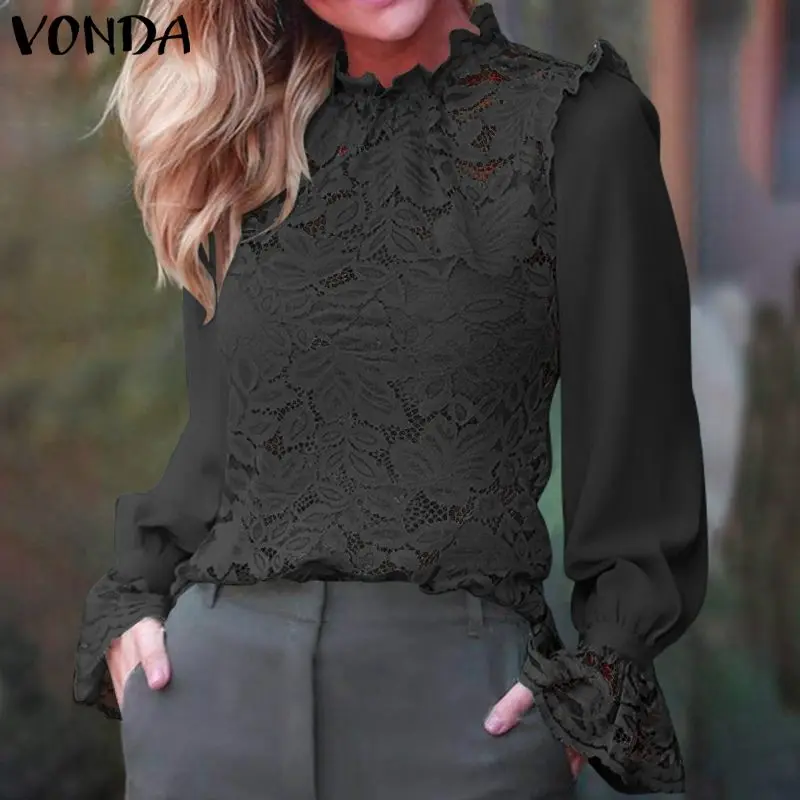 Женская блузка VONDA 2021, элегантные Ажурные топы с длинным рукавом, офисные женские рубашки, кружевная вязаная крючком блузка, женские блузки ...
Женская блузка VONDA 2021, элегантные Ажурные топы с длинным рукавом, офисные женские рубашки, кружевная вязаная крючком блузка, женские блузки ...