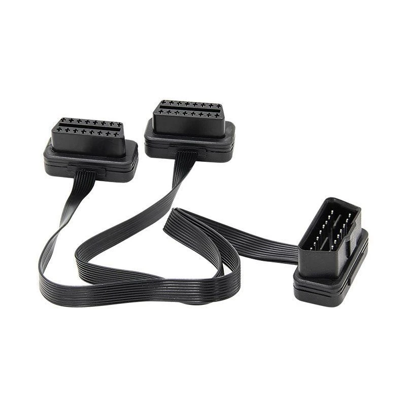 OBDII Extension Dual Connector Y Splitter OBD OBD2 16PIN Male to Female Connection Flat+Thin for ELM327
OBDII Extension Dual Connector Y Splitter OBD OBD2 16PIN Male to Female Connection Flat+Thin for ELM327