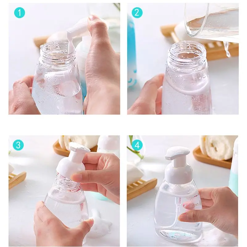 250ml Foaming Soap Dispenser Refillable Pressing Foam Bottle Travel Lotion Pump 
250ml Foaming Soap Dispenser Refillable Pressing Foam Bottle Travel Lotion Pump