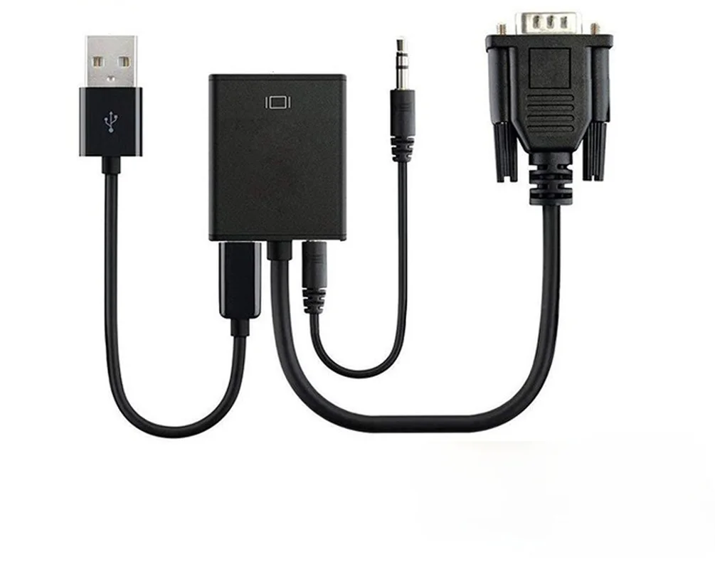 VGA Male To HDMI Compatible Female 1080p HD Adapter 3.5mm Audio TV AV HDTV PC Video Vga2 HDTV for PC Laptop Projector
VGA Male To HDMI Compatible Female 1080p HD Adapter 3.5mm Audio TV AV HDTV PC Video Vga2 HDTV for PC Laptop Projector