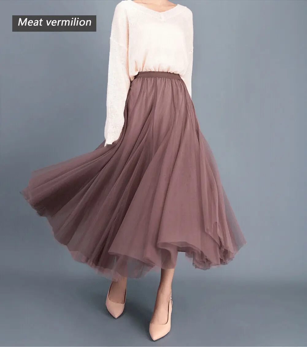 2019 New Women Double Layer Mesh Skirt A-line Pleated Retro Long Maxi Skirts Princess Elastic Hight Waist Fashion Skirts Hot
2019 New Women Double Layer Mesh Skirt A-line Pleated Retro Long Maxi Skirts Princess Elastic Hight Waist Fashion Skirts Hot