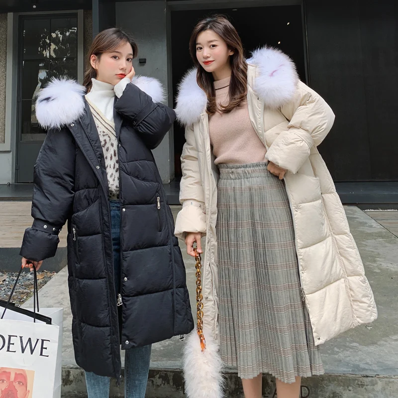 Tide New Down Cotton Jacket Women Long Section Of Thick Knee Detachable Fur Collar Hoodie Coat
Tide New Down Cotton Jacket Women Long Section Of Thick Knee Detachable Fur Collar Hoodie Coat