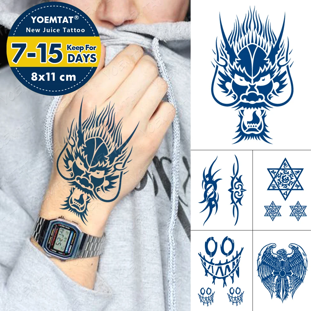 Juice Lasting Waterproof Temporary Tattoo Sticker Dragon Totem Flash Tattoos Male Arm Thigh Chest Body Art Fake Tatto Female
Juice Lasting Waterproof Temporary Tattoo Sticker Dragon Totem Flash Tattoos Male Arm Thigh Chest Body Art Fake Tatto Female