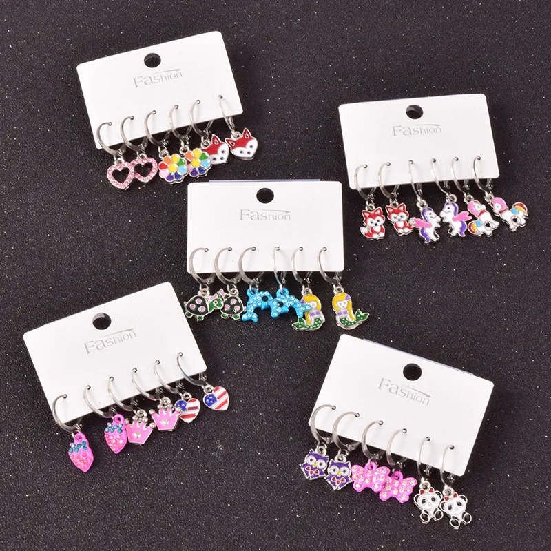 3PRS/SET Mix Styles Cute Heart Mermaid Animals Crystal Rainbow Colorful Drop Earrings for Girls Women Xmas Birthday Earrings
3PRS/SET Mix Styles Cute Heart Mermaid Animals Crystal Rainbow Colorful Drop Earrings for Girls Women Xmas Birthday Earrings