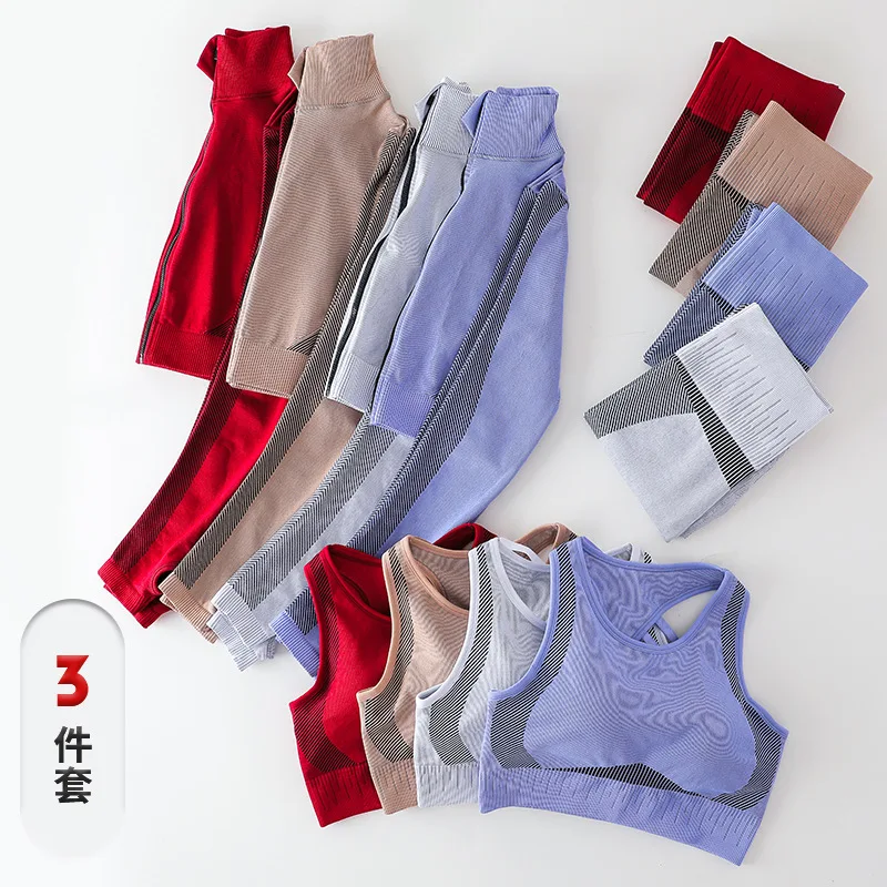 3 Pieces Set Seamless Sport Set Women Running Gym Clothing Tracksuit Sportswear Crop Top Yoga Pant Workout Set Fitness Clothes 
3 Pieces Set Seamless Sport Set Women Running Gym Clothing Tracksuit Sportswear Crop Top Yoga Pant Workout Set Fitness Clothes