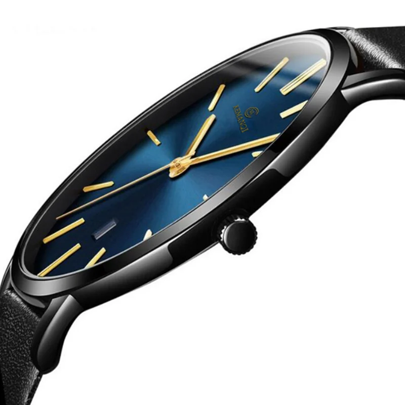 2020 минималистичные мужские часы Ультратонкие для мужчин модные простые деловые