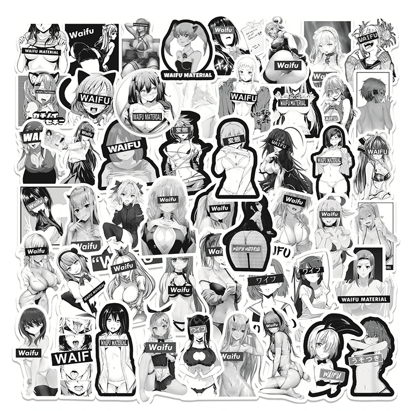 10/50 шт. пинап сексуальная девушка Hentai Waifu наклейки s водонепроницаемые ПВХ чемодан