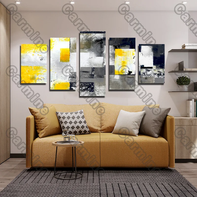 Poster Black White Yellow Abstract Canvas Painting 5Pcs Posters Painting Wall Art Decoration for Living Room and Bedroom
Poster Black White Yellow Abstract Canvas Painting 5Pcs Posters Painting Wall Art Decoration for Living Room and Bedroom