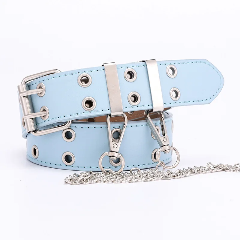 110*3CM Jeans Accessories Designers Double Exhau Punk Rock Leather Belts Women Black Coffee Chain Female Pin Buckle Belt Cinto
110*3CM Jeans Accessories Designers Double Exhau Punk Rock Leather Belts Women Black Coffee Chain Female Pin Buckle Belt Cinto