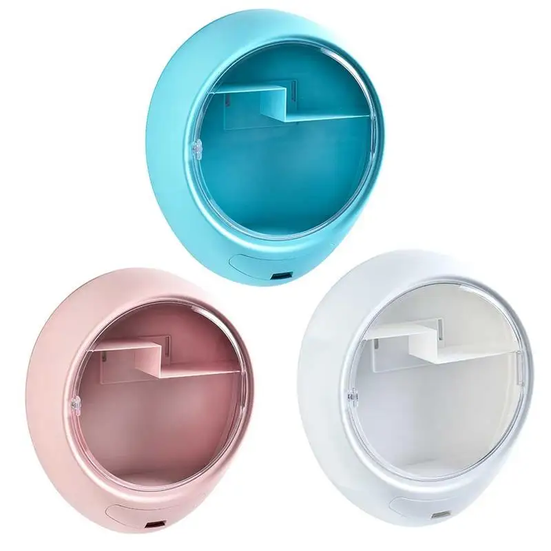 Makeup Organizer Wall Hanging Makeup Storage Box Dustproof Punch-Free Cosmetics Holder Case with Lid for Bathroom
Makeup Organizer Wall Hanging Makeup Storage Box Dustproof Punch-Free Cosmetics Holder Case with Lid for Bathroom