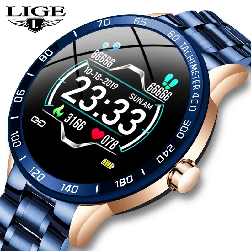LIGE Steel Band Smart Watch Men Heart Rate Blood Pressure Monitor Sport Multifunction Mode Fitness Tracker Waterproof Smartwatch
LIGE Steel Band Smart Watch Men Heart Rate Blood Pressure Monitor Sport Multifunction Mode Fitness Tracker Waterproof Smartwatch