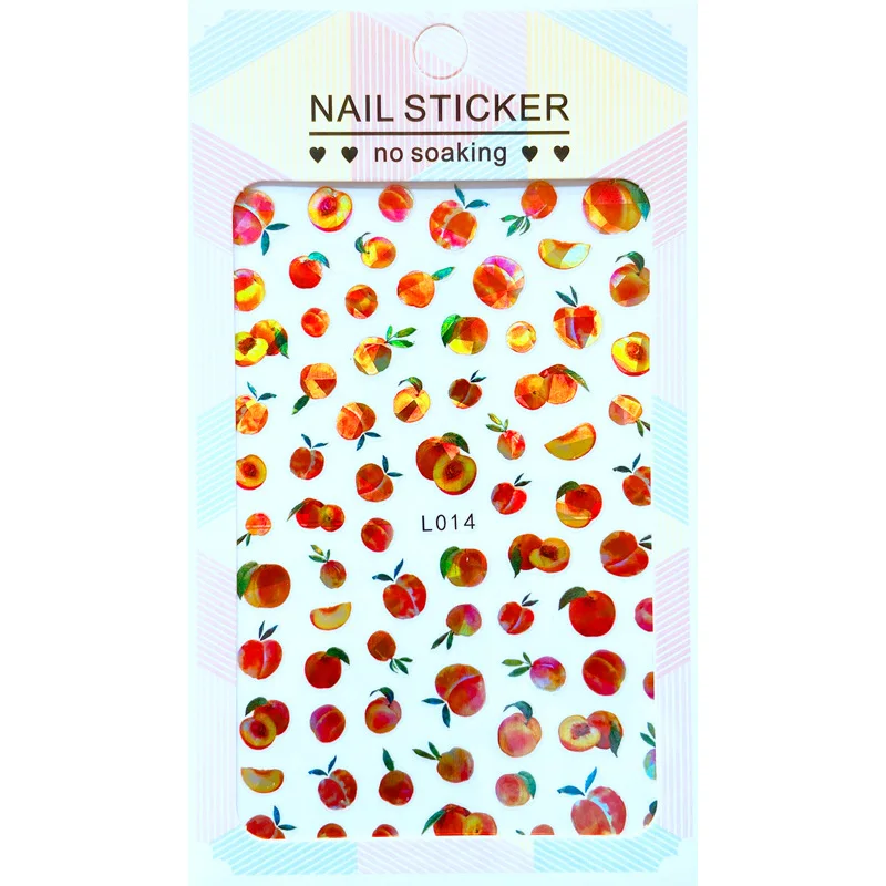Fruits Nails Sticker laser Watermelon/Strawberry/Orange/Cherry/flower 3D Nail Sticker Decals New Design Decoration Foil Tips
Fruits Nails Sticker laser Watermelon/Strawberry/Orange/Cherry/flower 3D Nail Sticker Decals New Design Decoration Foil Tips