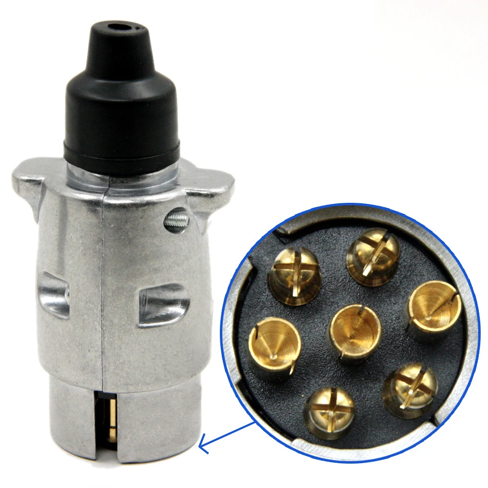 Vehicle Parts 7-Pin 12 Volt Aluminum Plug Truck Cable Connector European Car Trailer Signal Light Trailer Couplings Accessories
Vehicle Parts 7-Pin 12 Volt Aluminum Plug Truck Cable Connector European Car Trailer Signal Light Trailer Couplings Accessories