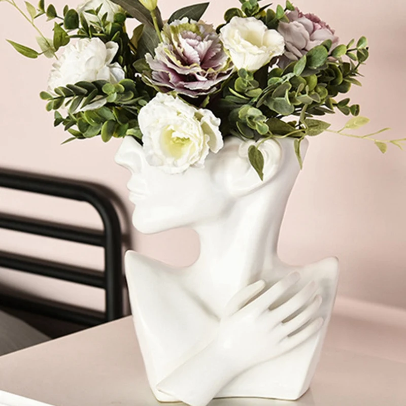 Nordic Ceramics Vase,Human Head Abstract Half Body Flower Pot,Flower Arrangement Pot,Modern Home Decoration
Nordic Ceramics Vase,Human Head Abstract Half Body Flower Pot,Flower Arrangement Pot,Modern Home Decoration
