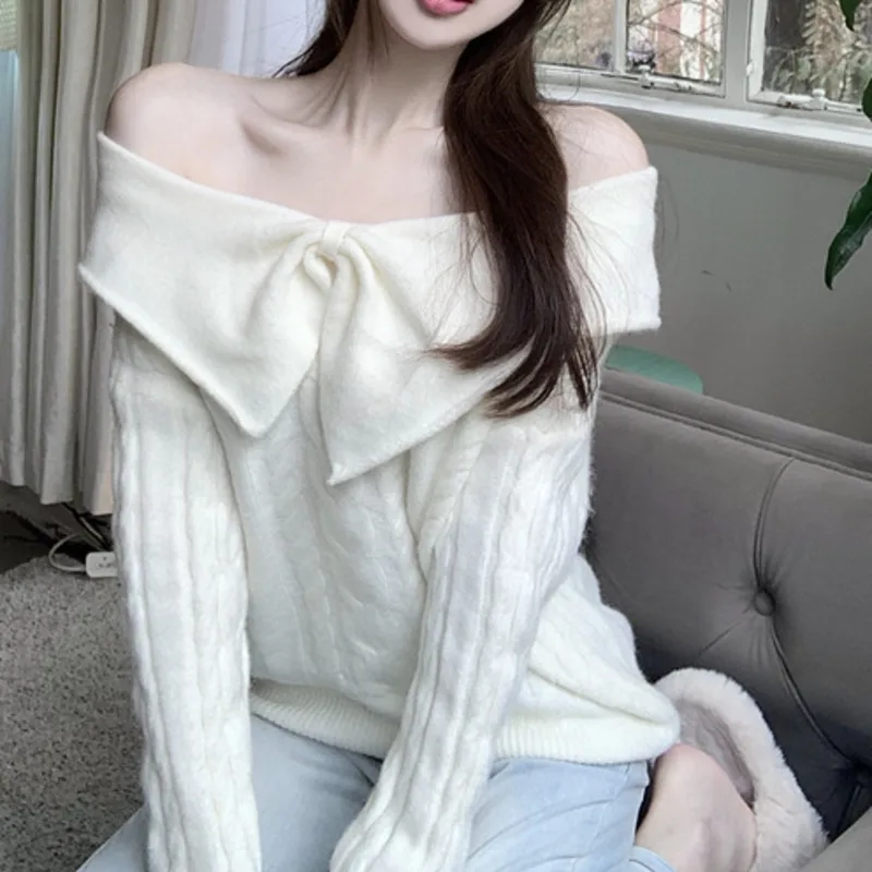 Kywommnz Women Pullover Sweater, Fashion Long Sleeve Strapless, Streetwear Temperament Short Top Sweater, Autumn 2021, E4263
Kywommnz Women Pullover Sweater, Fashion Long Sleeve Strapless, Streetwear Temperament Short Top Sweater, Autumn 2021, E4263