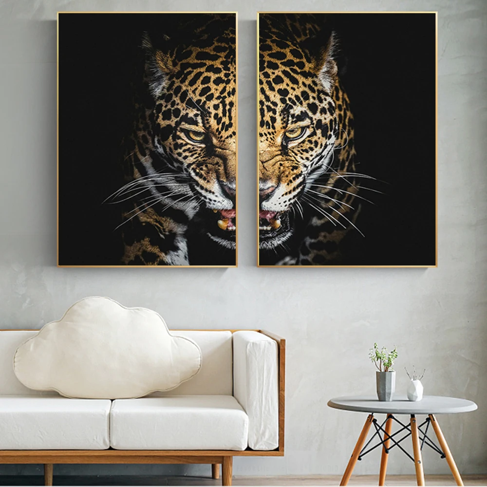 African Cheetah Leopard Roar Art Canvas Print Painting Wild Animals Wall Picture Living Room Modern Home Decoration Poster
African Cheetah Leopard Roar Art Canvas Print Painting Wild Animals Wall Picture Living Room Modern Home Decoration Poster