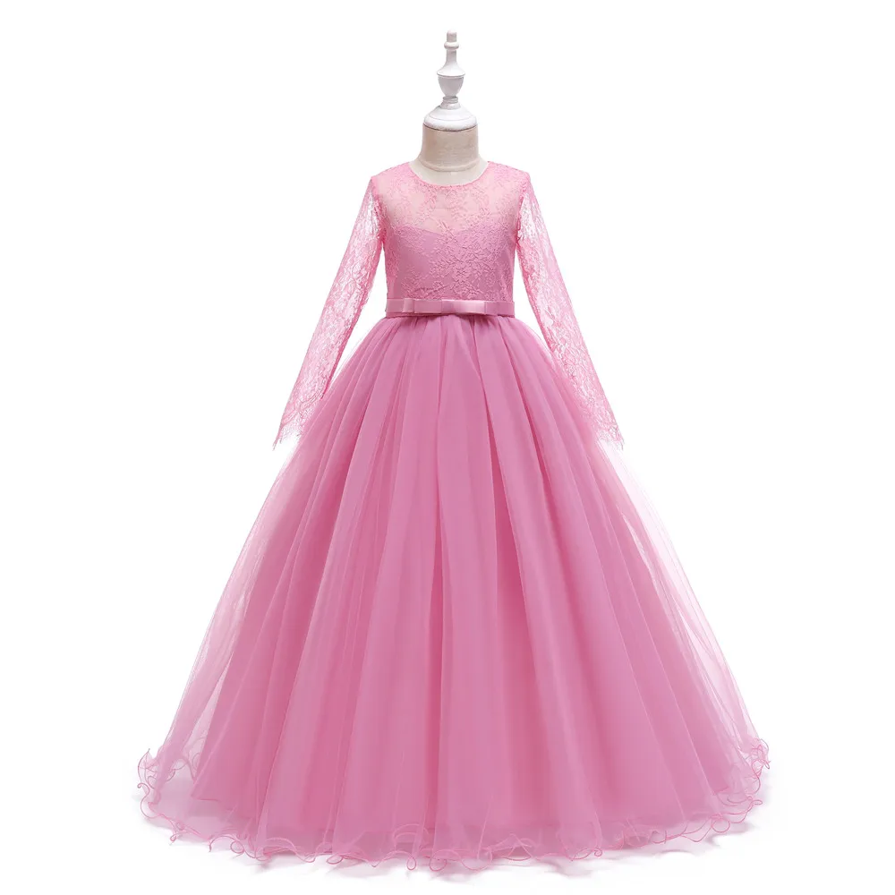 Hot Sales Ankle-Length Kids Party Dress Lace Full Sleeves Ivory Flower Girl Dresses For Weddings Formal Ball Gowns 4 To 14 Years
Hot Sales Ankle-Length Kids Party Dress Lace Full Sleeves Ivory Flower Girl Dresses For Weddings Formal Ball Gowns 4 To 14 Years