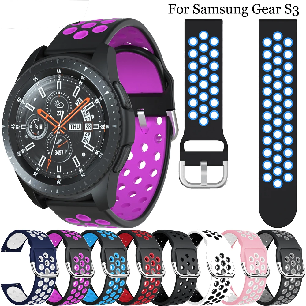 22mm Gear S3 Frontier wrist Strap For Samsung Galaxy watch 46mm huawei watch GT strap 22mm watch band correa amazfit bracelet
22mm Gear S3 Frontier wrist Strap For Samsung Galaxy watch 46mm huawei watch GT strap 22mm watch band correa amazfit bracelet