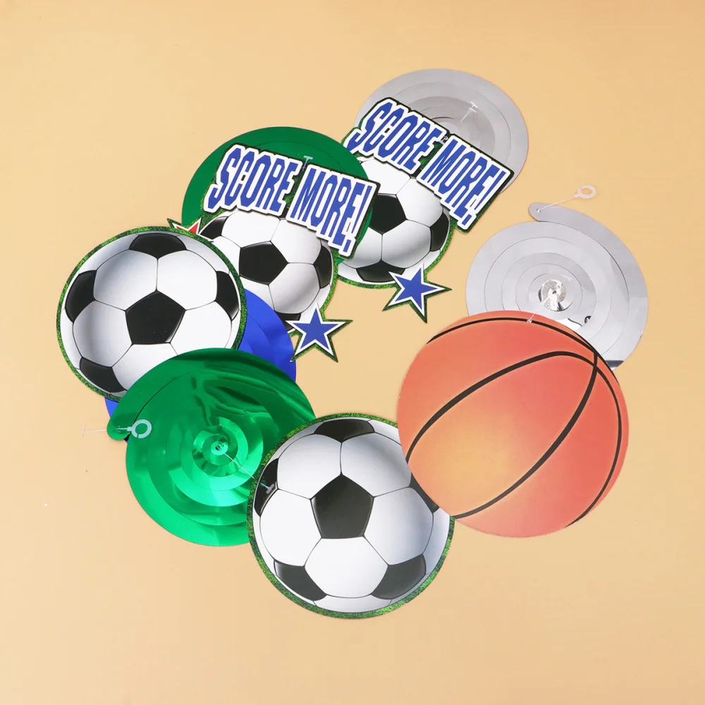 24 Pcs/2 Sets Sports Themed Swirls Spiral Creative Football Basketball Pattern Hanging Spiral Ornament Swirl-like Hanging Dangle
24 Pcs/2 Sets Sports Themed Swirls Spiral Creative Football Basketball Pattern Hanging Spiral Ornament Swirl-like Hanging Dangle