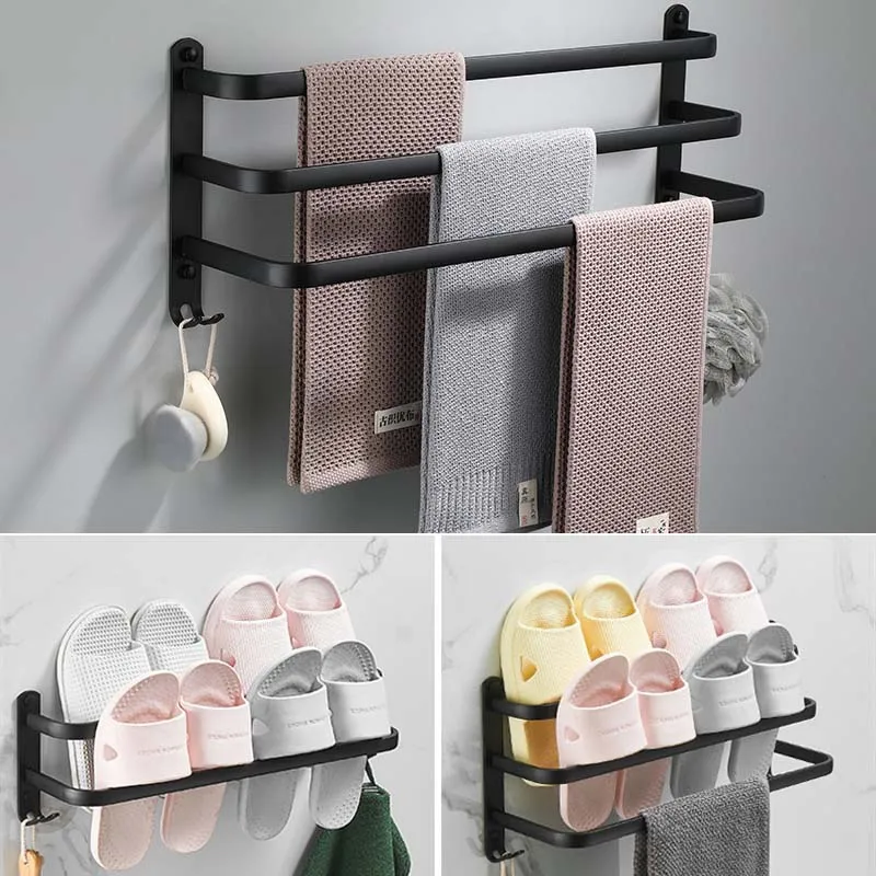 1/2/3 Layer Towel Rack Holder Shoe Bathroom Organizer Towel Hanger Bar Hooks Punch Free Slipper Self Wall Mount Storage Shelves
1/2/3 Layer Towel Rack Holder Shoe Bathroom Organizer Towel Hanger Bar Hooks Punch Free Slipper Self Wall Mount Storage Shelves