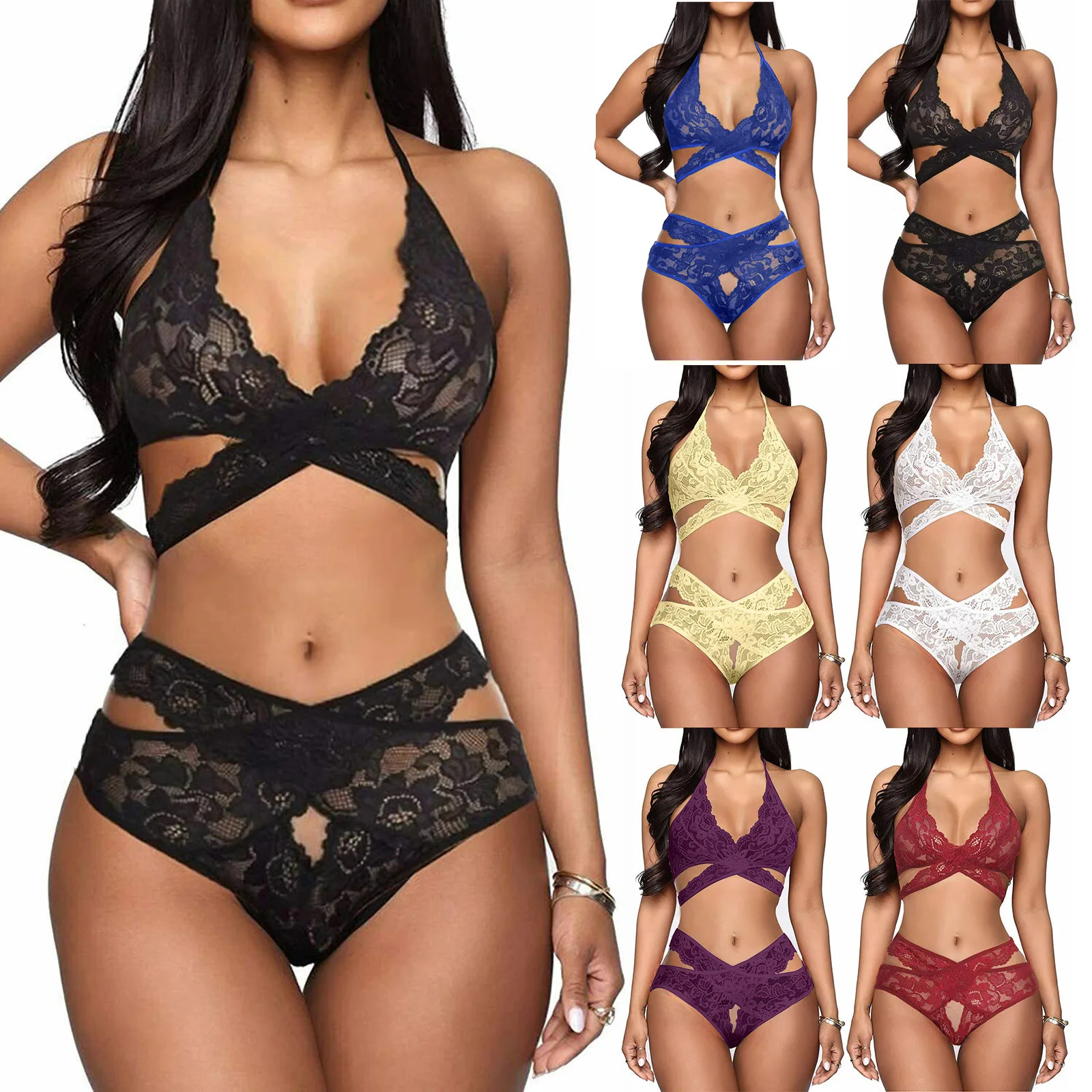 Women's Sexy Lingerie Nightwear Sexy Bra Panties Set Lace Temptation Lingerie Set Babydoll Lingerie Sexy Hot Erotic Underwear
Women's Sexy Lingerie Nightwear Sexy Bra Panties Set Lace Temptation Lingerie Set Babydoll Lingerie Sexy Hot Erotic Underwear