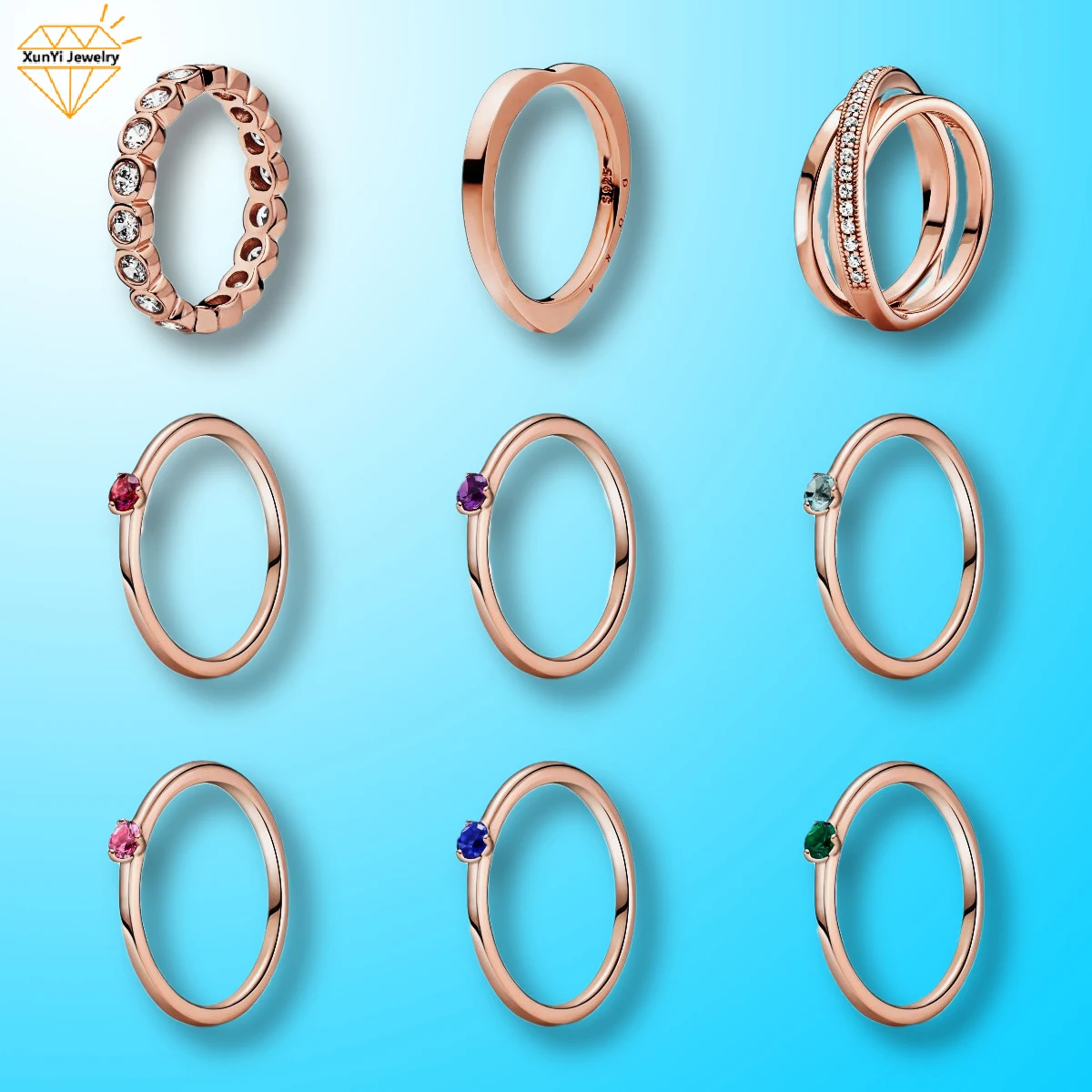 Factory Price Rose Gold Women Jewelry Crystal Finger Fashion Ring Fit Original Party Birthday Gift
Factory Price Rose Gold Women Jewelry Crystal Finger Fashion Ring Fit Original Party Birthday Gift