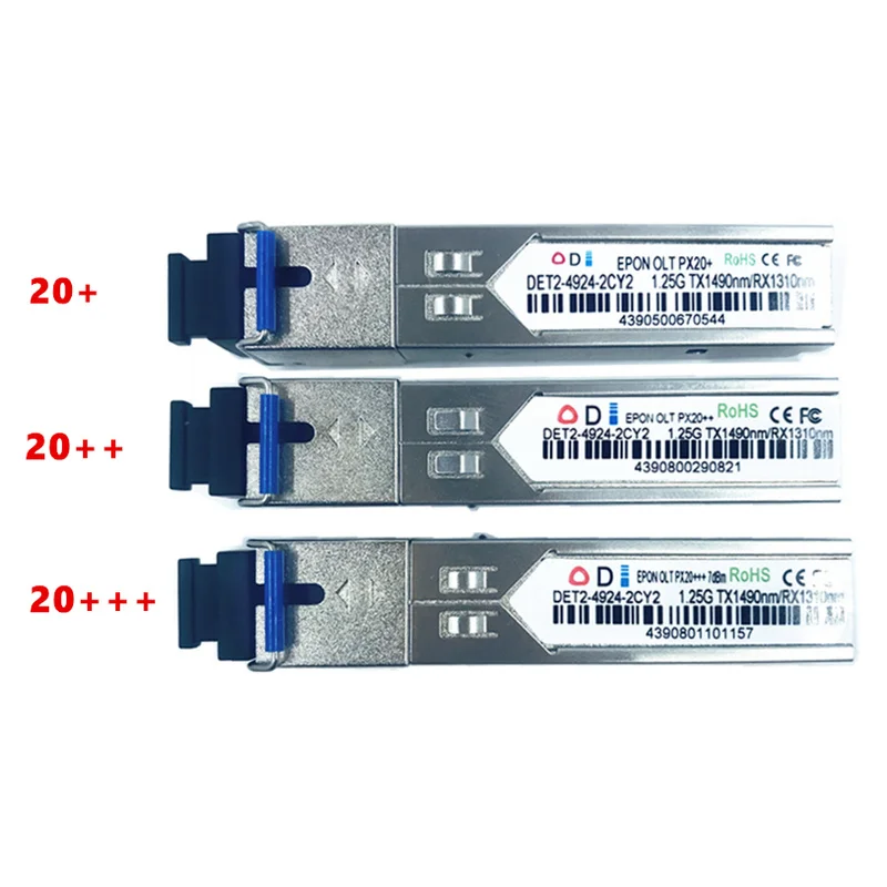 EPON OLT optical transceiver PX 20+ 20++ 20+++ SFPOLT1.25G 1490/1310nm 3-7dBm SC OLT FTTH solutionmodule for
EPON OLT optical transceiver PX 20+ 20++ 20+++ SFPOLT1.25G 1490/1310nm 3-7dBm SC OLT FTTH solutionmodule for