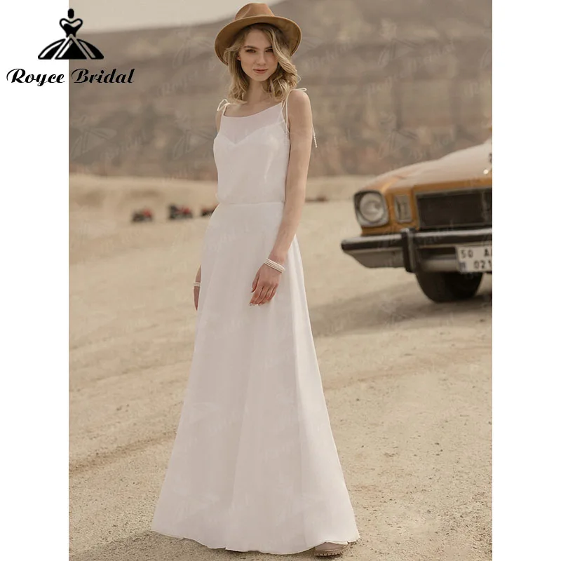 2022 Beach Simple A Line Wedding Dress Boho Spaghetti Straps Chiffon Floor-Length Brides Gown Robe De Mariee Wedding Party Gowns
2022 Beach Simple A Line Wedding Dress Boho Spaghetti Straps Chiffon Floor-Length Brides Gown Robe De Mariee Wedding Party Gowns