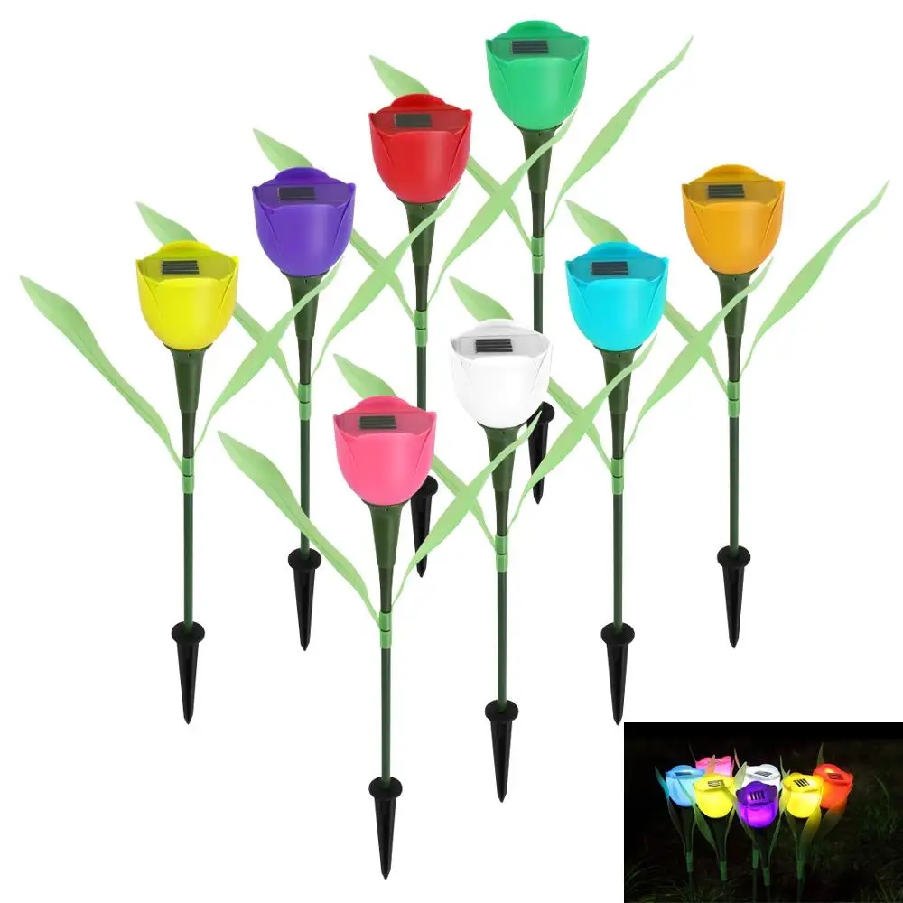 4 Pcs Colorful LED Solar Light Solar Power LED Lights Landscape Flower Lamp Outdoor Yard Garden Light Powered Tulip Lawn Lamps
4 Pcs Colorful LED Solar Light Solar Power LED Lights Landscape Flower Lamp Outdoor Yard Garden Light Powered Tulip Lawn Lamps